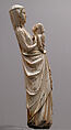 Virgin and Child, Elephant Ivory with paint and gilding, North French