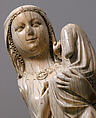 Virgin and Child, Elephant Ivory with paint and gilding, North French