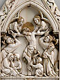 Folding Devotional Shrine with Scenes from Christ's Passion, Elephant Ivory, with modern paint, gilding, and metal mounts, French or German
