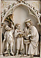 Folding Devotional Shrine with Scenes from Christ's Passion, Elephant Ivory, with modern paint, gilding, and metal mounts, French or German