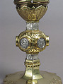 Reliquary, Copper-gilt, silver, rock crystal, Italian