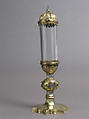 Reliquary, Copper-gilt, silver, rock crystal, Italian