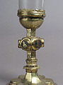 Reliquary, Copper-gilt, champlevé enamels, glass, Italian