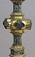 Reliquary, Basse taille enamel, silver, copper-gilt, glass, Italian