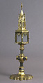 Reliquary, Basse taille enamel, silver, copper-gilt, glass, Italian