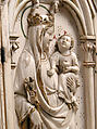 Triptych with the Coronation of the Virgin, Elephant ivory with polychromy, gilded decoration, and metal mounts, German