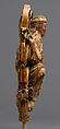 Pectoral with Christ and the Lamb of God and the Symbols of the Four Evangelists, Walrus ivory with gilt-copper sheets and copper alloy pin, British or North French
