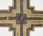 Reliquary Crucifix, Silver, gilded silver, and niello (cross); elephant ivory with gilding (corpus), North Spanish