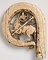 Crozier Head with Lamb of God, Elephant ivory, with traces of paint and gilding, silver pins, Sicilian or North Italian