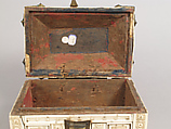 Casket with Warriors and Dancers, Elephant ivory and bone; gilded copper mounts, Byzantine