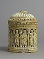 Container with Figures under an Arcade, Elephant ivory, European (Antique style)