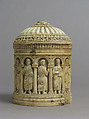 Container with Figures under an Arcade, Elephant ivory, European (Antique style)