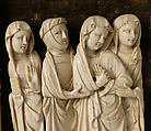 Fragments of a Crucifixion, Elephant ivory, velvet pasteboard, French or South Netherlandish