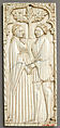 Plaque with a Pair of Lovers, Elephant ivory, North Italian