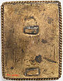 Plaque with the Crucifixion, Elephant ivory mounted on wood support, copper-gilt frame, French or Netherlandish