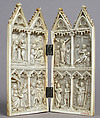 Diptych with Scenes from the Life of Christ, Elephant ivory with metal hinges, European (Medieval style)