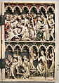 Diptych with Scenes from the Passion, Elephant ivory with paint and metal mounts, French