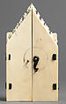 Triptych, Elephant ivory, paint, gilding  with metal mounts, North French