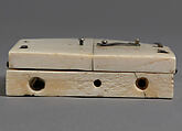 Triptych, Elephant ivory, paint, gilding  with metal mounts, North French