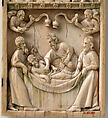 Leaf from an Ivory Diptych, Elephant ivory with traces of polychromy, French
