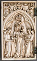 Diptych with Virgin and Child and Crucifixion, Elephant ivory with metal mounts, French