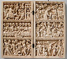 Diptych with Scenes from the Passion of Jesus, Ivory with metal mounts, French