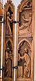 Folding Shrine with Virgin and Child, Elephant ivory with metal mounts, French