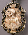 Rosary, Elephant ivory, silver, and partially gilded mounts, German