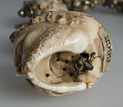 Rosary, Elephant ivory, silver, and partially gilded mounts, German