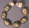 Rosary, Elephant ivory, silver, and partially gilded mounts, German