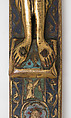 Crucifix, Champlevé enamel, copper-gilt, French