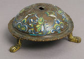 Base of an Altar Cross with the Four Evangelists and Their Symbols, Champlevé enamel, copper-gilt, South Netherlandish