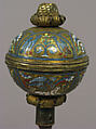 Spherical knop, Champlevé enamel, copper-gilt, German