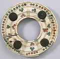 Circular Box (Pyxis) with the Miracle of Christ’s Multiplication of the Loaves, Elephant ivory with polychromy, Byzantine