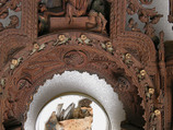 Shrine, Wood, metal, glass mirrors, gilding, Italian