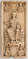 Book Cover Plaque with Christ in Majesty and the Symbols of the Four Evangelists, Elephant ivory, German