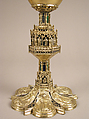 Chalice, Enamel, silver gilt, Spanish