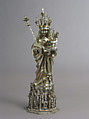 Standing Virgin and Child, Silver, silver-gilt, German