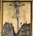Triptych with the Way to Calvary, the Crucifixion, and the Disrobing of Jesus, Gilded copper, silver and paint, Netherlandish or French