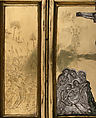 Triptych with the Way to Calvary, the Crucifixion, and the Disrobing of Jesus, Gilded copper, silver and paint, Netherlandish or French
