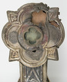 Reliquary Cross, Silver, silver-gilt, niello, glass, Italian