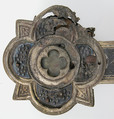 Reliquary Cross, Silver, silver-gilt, niello, glass, Italian