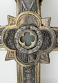Reliquary Cross, Silver, silver-gilt, niello, glass, Italian