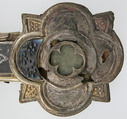 Reliquary Cross, Silver, silver-gilt, niello, glass, Italian
