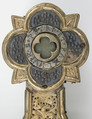 Reliquary Cross, Silver, silver-gilt, niello, glass, Italian