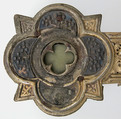 Reliquary Cross, Silver, silver-gilt, niello, glass, Italian