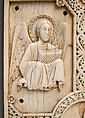 Plaque with Agnus Dei on a Cross between Emblems of the Four Evangelists, Elephant ivory, South Italian