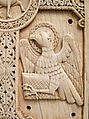 Plaque with Agnus Dei on a Cross between Emblems of the Four Evangelists, Elephant ivory, South Italian
