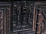 Chest with Coats of Arms, Oak, iron mounts;  top and base restored, French