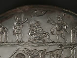 Plate with the Battle of David and Goliath, Silver, Byzantine